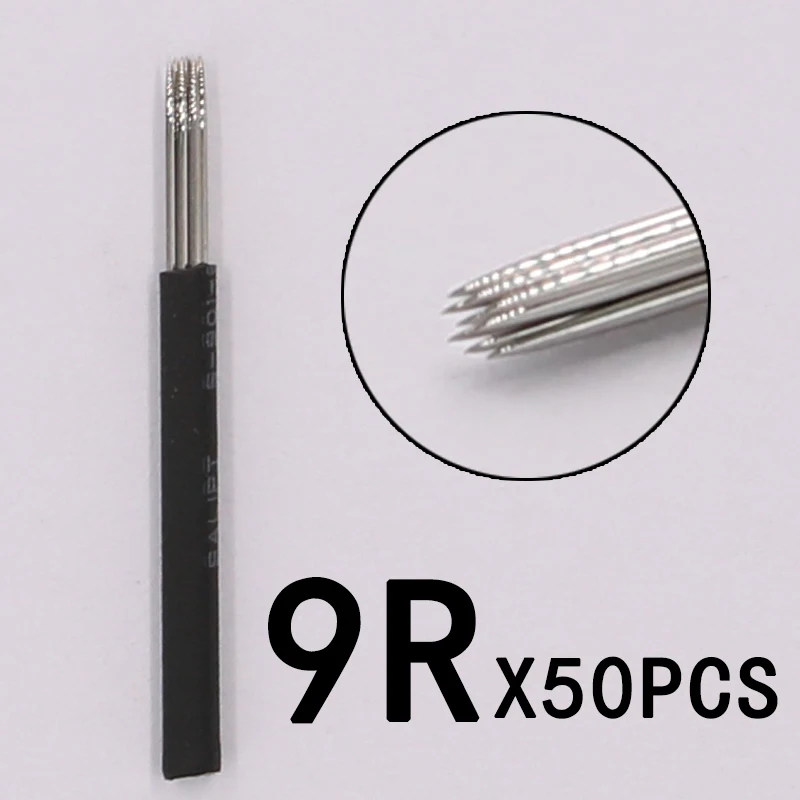 50 pcs 9R needles Black for manual pen Semi permanent makeup manual fog pen needle microblading eyebrow pen needles
50 pcs 9R needles Black for manual pen Semi permanent makeup manual fog pen needle microblading eyebrow pen needles