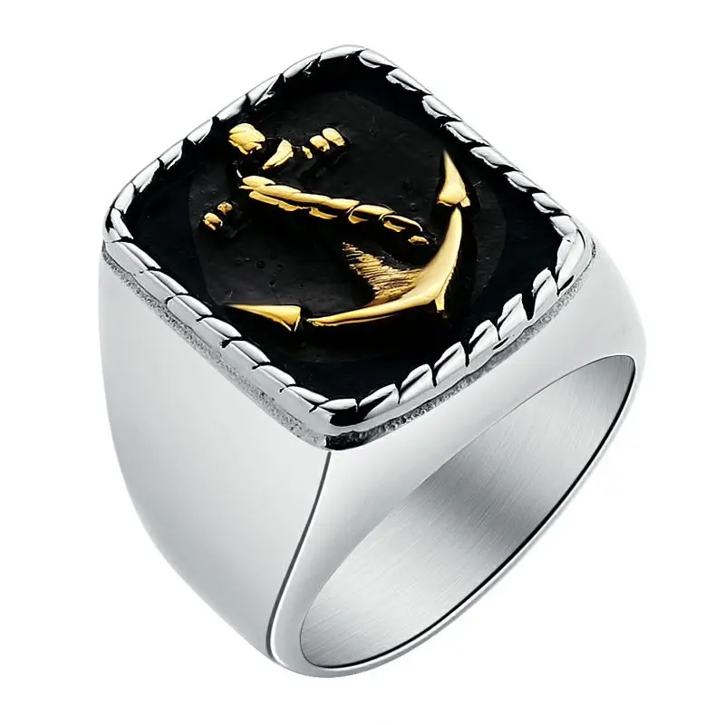 Solid Anchor Ring 316L Stainless Steel Jewelry Men Boys Cool Ocean Navy Army Man Men Rings Anchor Jewelry Wholesale
Solid Anchor Ring 316L Stainless Steel Jewelry Men Boys Cool Ocean Navy Army Man Men Rings Anchor Jewelry Wholesale