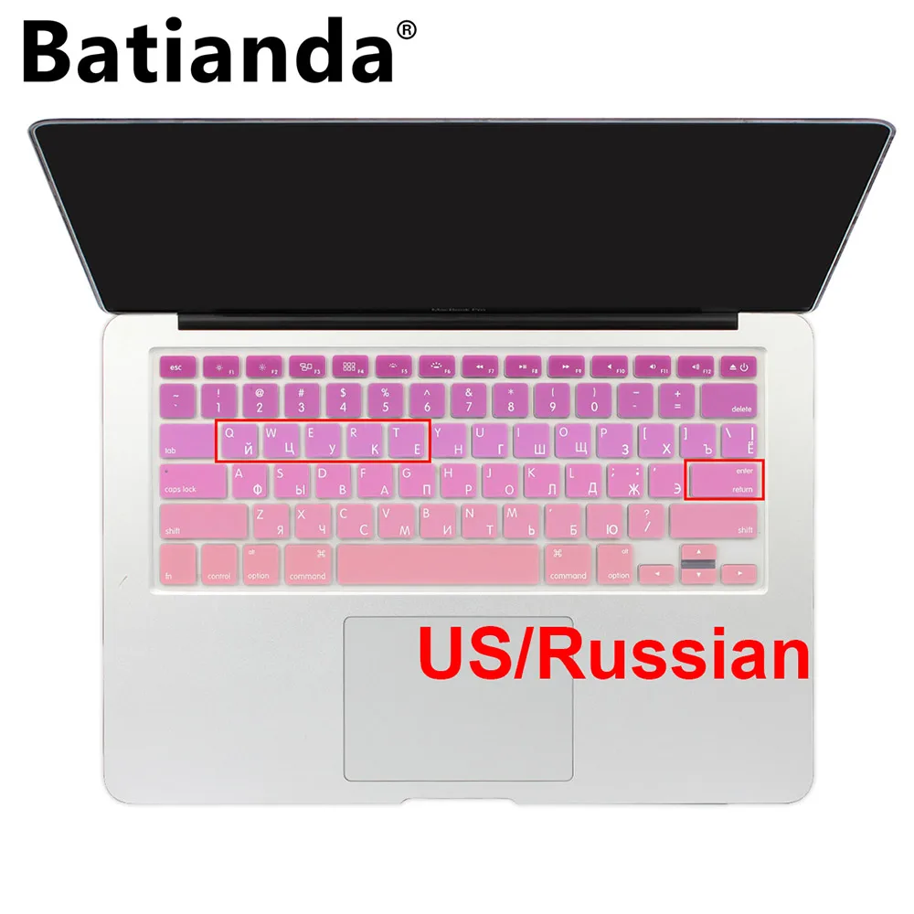 Gradient Color Ukraine Russian Silicone US Keyboard Cover For Old Macbook Air 13 & Old Pro 13 15 Retina Protector Stickers A1466
Gradient Color Ukraine Russian Silicone US Keyboard Cover For Old Macbook Air 13 & Old Pro 13 15 Retina Protector Stickers A1466