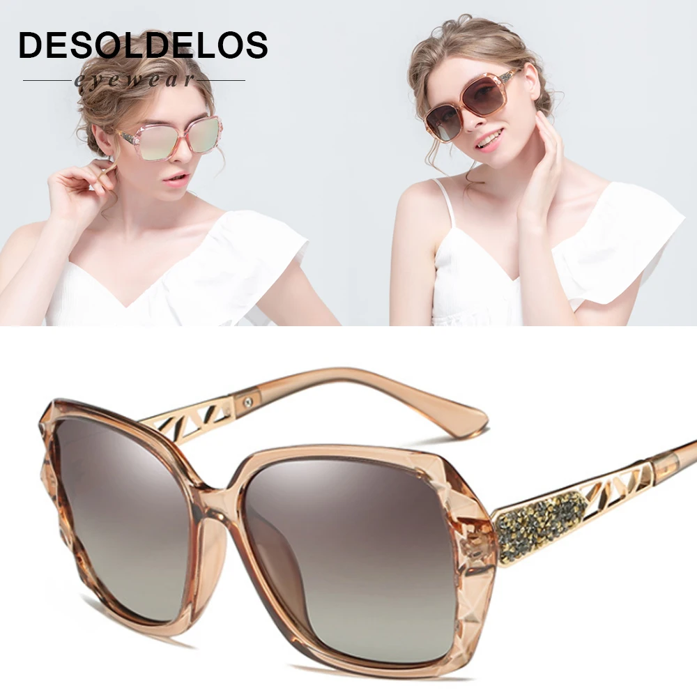 Fashion Women Polarized Sunglasses Brand Diamond Frame Goggles Mirror Lens Hollow Legs Driving Oculos De Sol UV400 DesolDelos
Fashion Women Polarized Sunglasses Brand Diamond Frame Goggles Mirror Lens Hollow Legs Driving Oculos De Sol UV400 DesolDelos