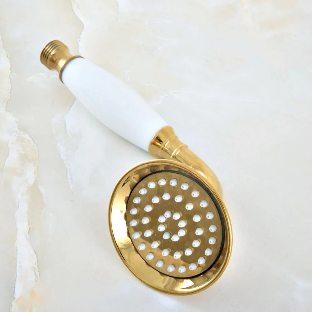 Luxury Polished Gold Color Brass Telephone Shape Hand Spray Handheld Shower head / Bathroom Accessory (Standard 1/2") mhh049
Luxury Polished Gold Color Brass Telephone Shape Hand Spray Handheld Shower head / Bathroom Accessory (Standard 1/2") mhh049