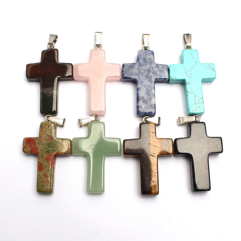 Natural Gemstone Necklace Pendant 40*28mm Cross Pendant Turquoise Yellow Tiger Eye Agate Stone Charms Jewelry
Natural Gemstone Necklace Pendant 40*28mm Cross Pendant Turquoise Yellow Tiger Eye Agate Stone Charms Jewelry