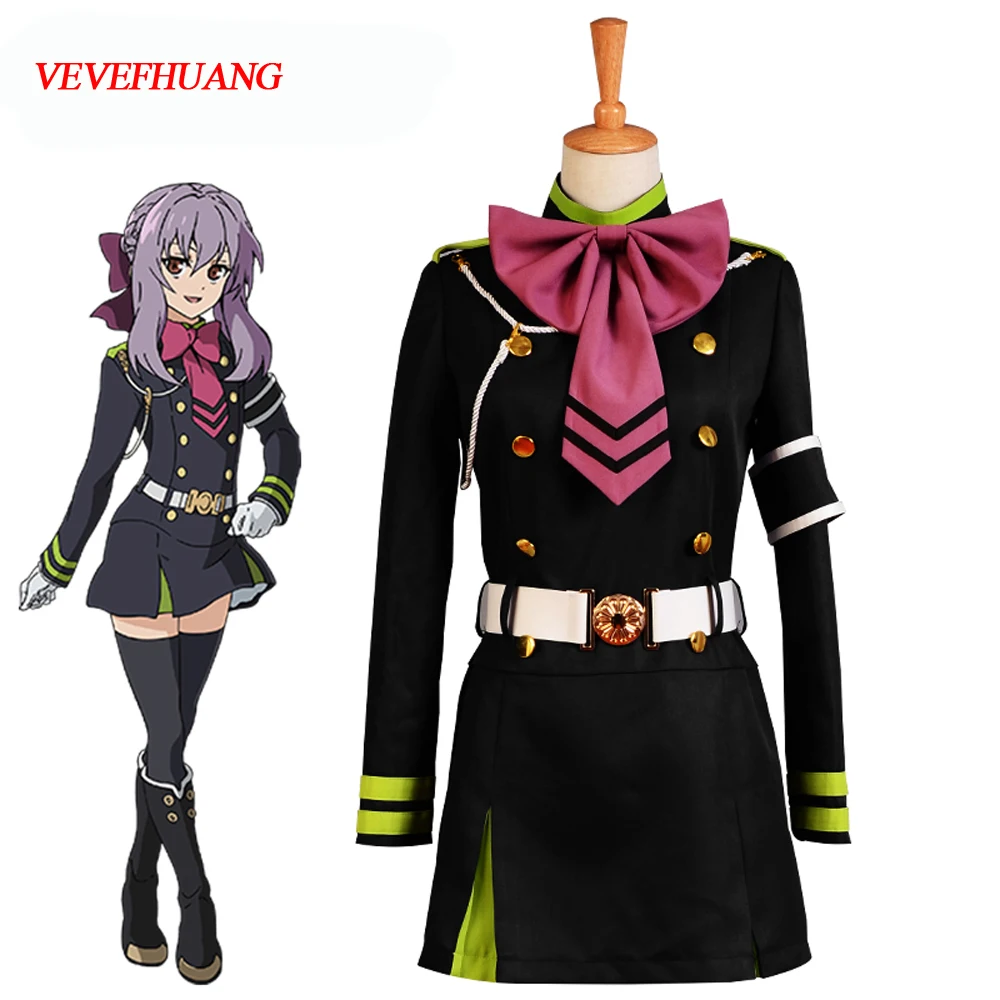 VEVEFHUANG Japanese Anime Seraph Of The End Owari no Seraph Hiiragi Shinoa Cosplay Costumes Full Set Uniform Halloween party cos
VEVEFHUANG Japanese Anime Seraph Of The End Owari no Seraph Hiiragi Shinoa Cosplay Costumes Full Set Uniform Halloween party cos