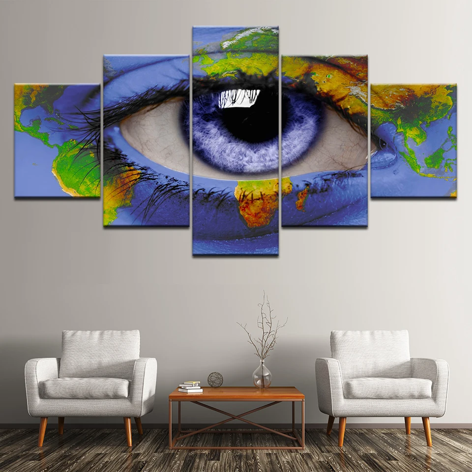 Canvas Painting eyes world perception 5 Pieces Wall Art Painting Modular Wallpapers Poster Print for living room Home Decor
Canvas Painting eyes world perception 5 Pieces Wall Art Painting Modular Wallpapers Poster Print for living room Home Decor