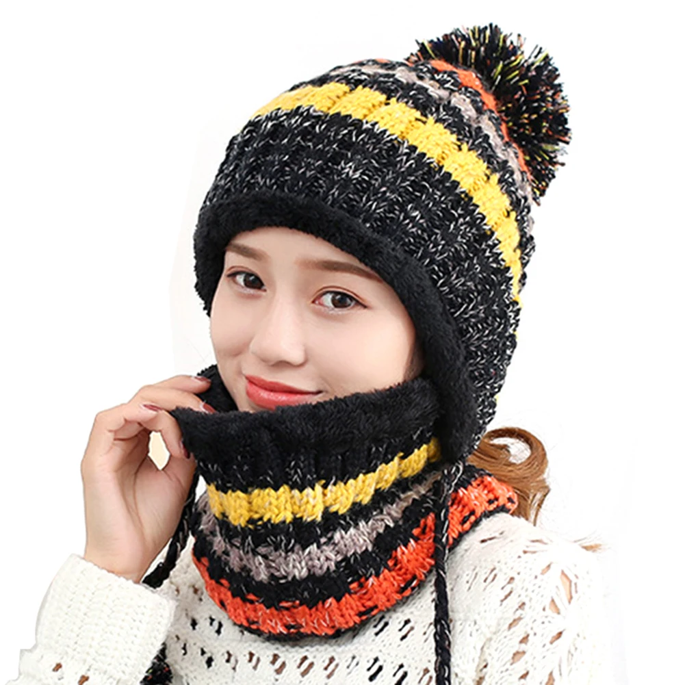 Fashion Women Hat 2Pcs Girls Pompoms Woolen Yarn Knitted Scarf Cuffed Beanie Outdoor Gift
Fashion Women Hat 2Pcs Girls Pompoms Woolen Yarn Knitted Scarf Cuffed Beanie Outdoor Gift