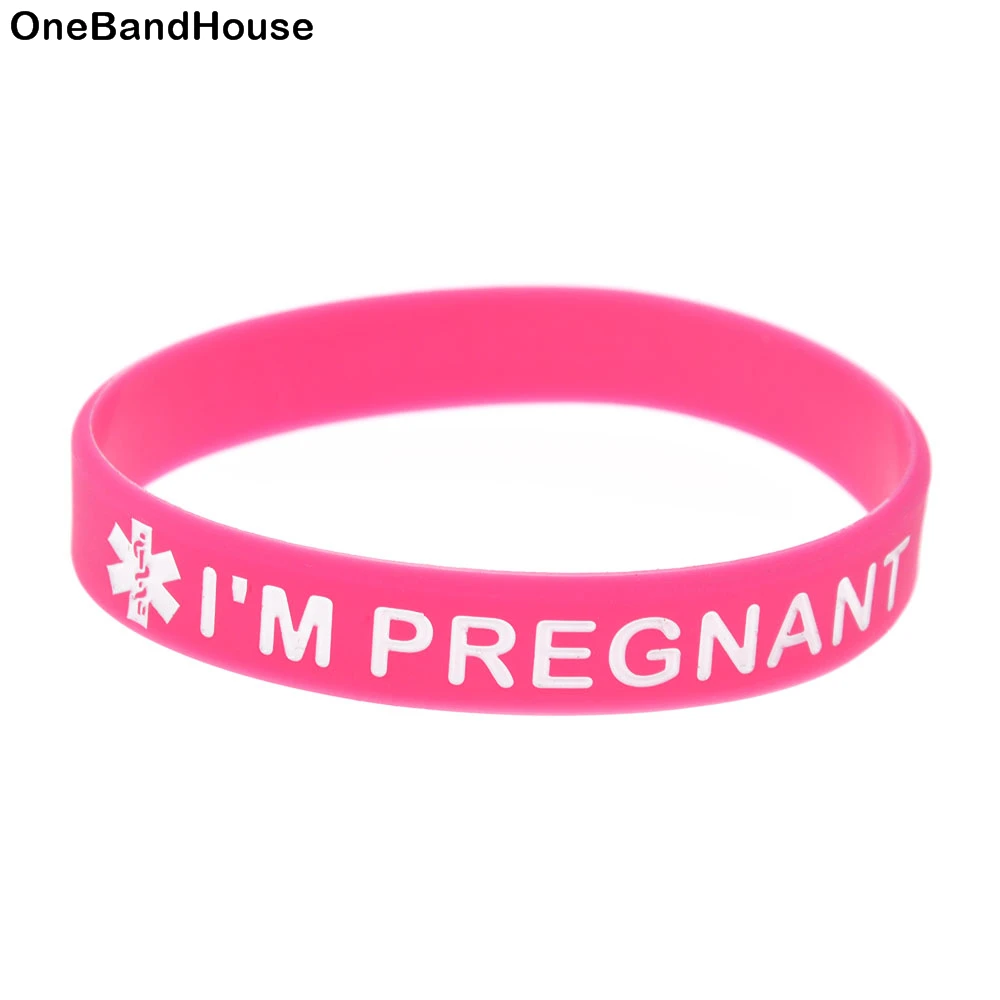 OBH 50PCS I am Pregnant Silicone Bracelet for Emergency Debossed and Filled in Color
OBH 50PCS I am Pregnant Silicone Bracelet for Emergency Debossed and Filled in Color