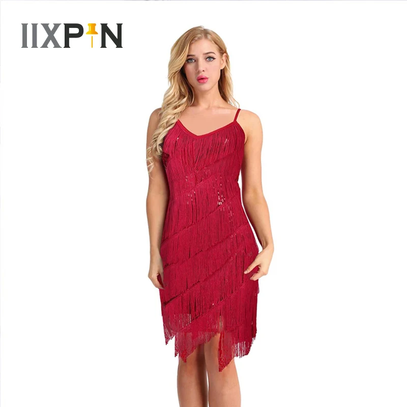 IIXPIN Latin Dance Dress Women Sparkling Sequins Fringe Tassel Dance Party Dress Gowns Rhythm Ballroom Samba Rumba Tango Dress
IIXPIN Latin Dance Dress Women Sparkling Sequins Fringe Tassel Dance Party Dress Gowns Rhythm Ballroom Samba Rumba Tango Dress
