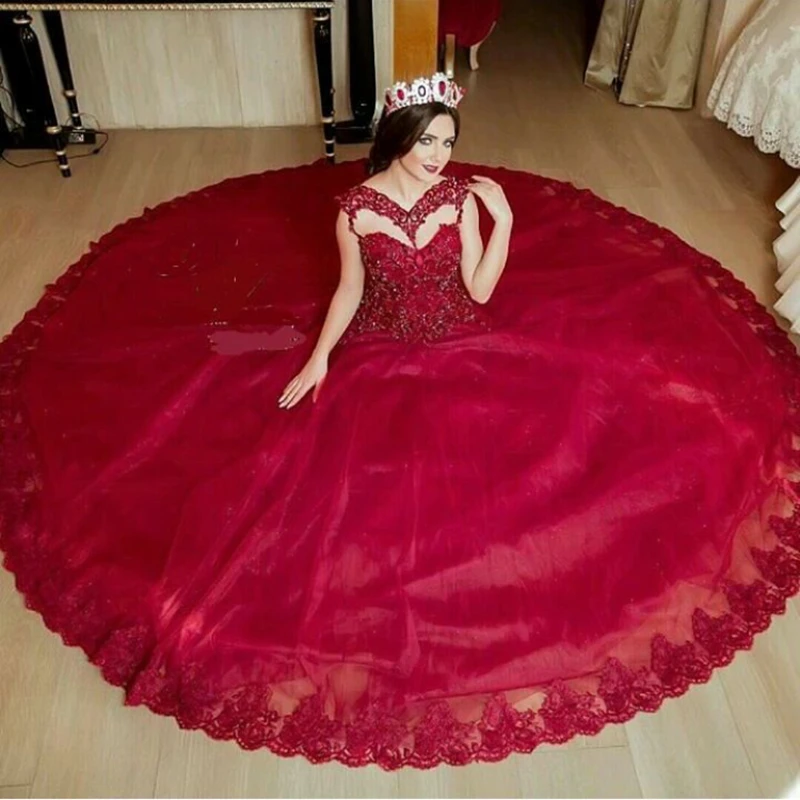 Vestido De Novia Red wedding Dresses Ball Gown Sexy V Neck Illusion Lace Beaded Sequined Bridal dress wedding gowns
Vestido De Novia Red wedding Dresses Ball Gown Sexy V Neck Illusion Lace Beaded Sequined Bridal dress wedding gowns