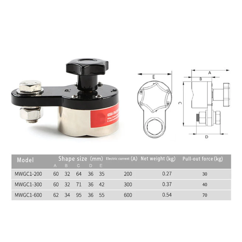 Machine Neodymium Magnet Magnetic Connector 200A/300A/600A Magnetic Welding Soldering Grounding Clamp Iron Welding Holder
Machine Neodymium Magnet Magnetic Connector 200A/300A/600A Magnetic Welding Soldering Grounding Clamp Iron Welding Holder