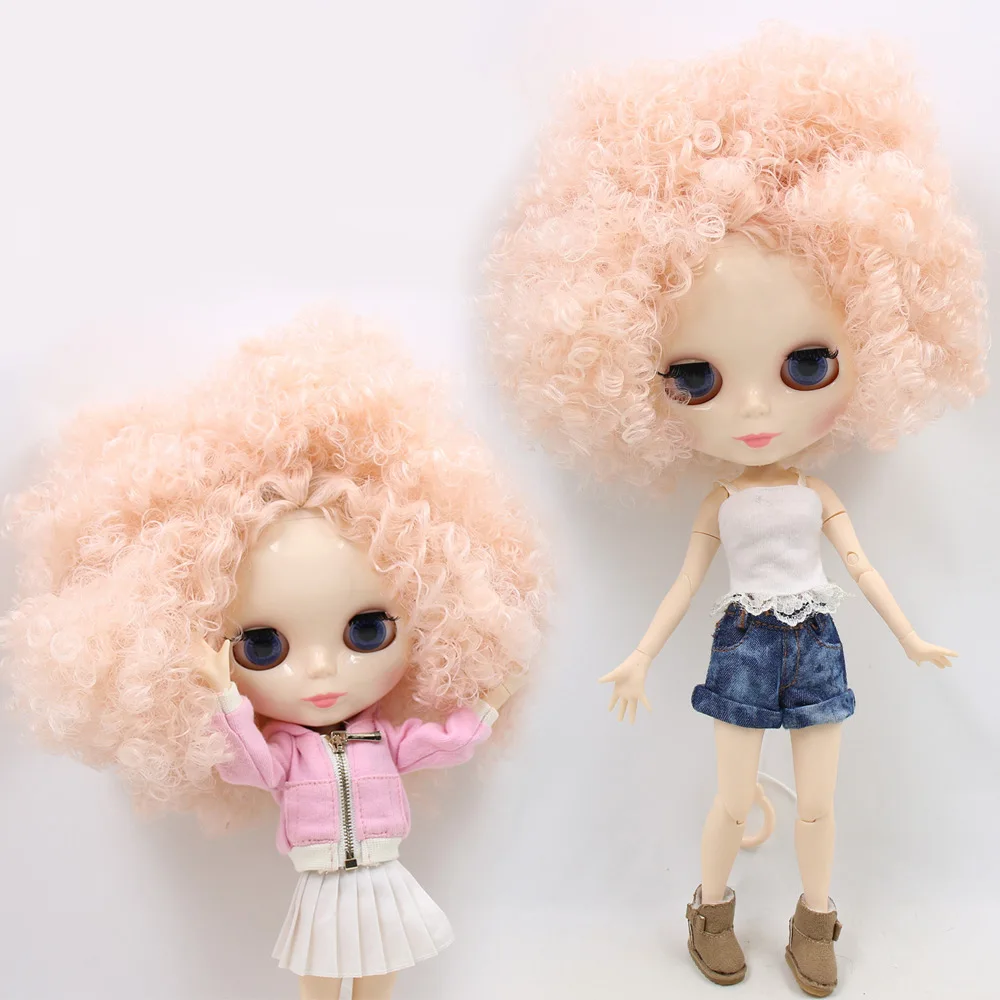 

ICY DBS Blyth Doll Serires No.BL2352 Curly Pale Pink Afro hair JOINT body White skin 1/6 bjd ob24 anime girl