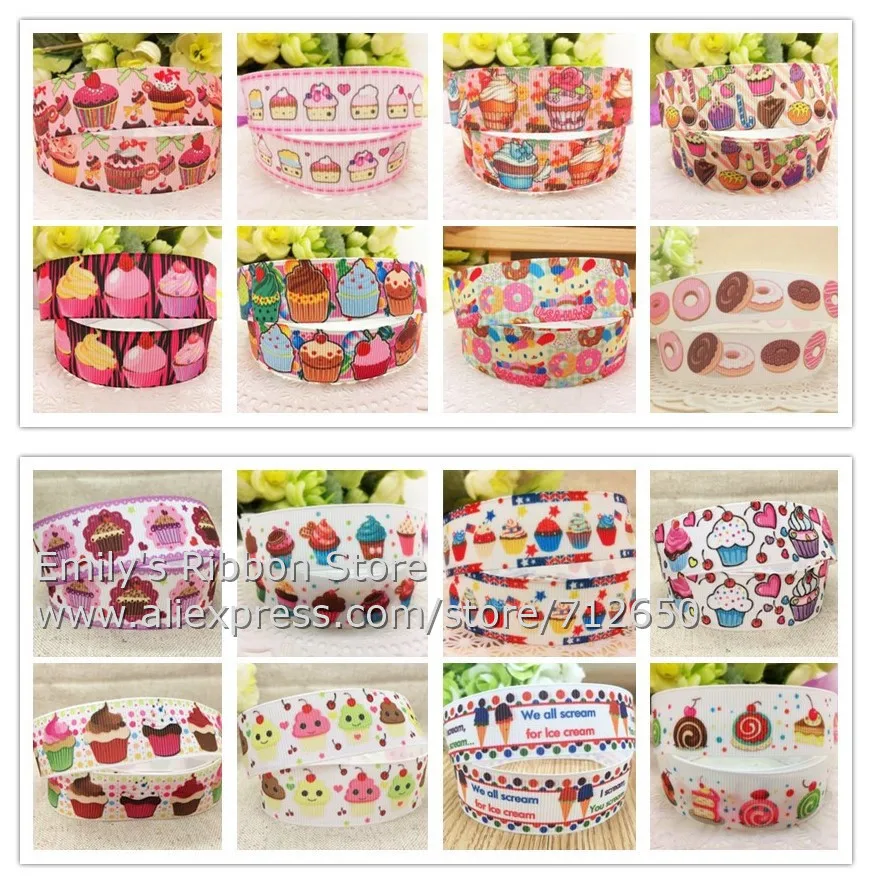 7/8'' 22mm width Cupcakes Printed grosgrain ribbon cartoon food fruit ribbon hairbow clothing bakery accessory gift pack
7/8'' 22mm width Cupcakes Printed grosgrain ribbon cartoon food fruit ribbon hairbow clothing bakery accessory gift pack