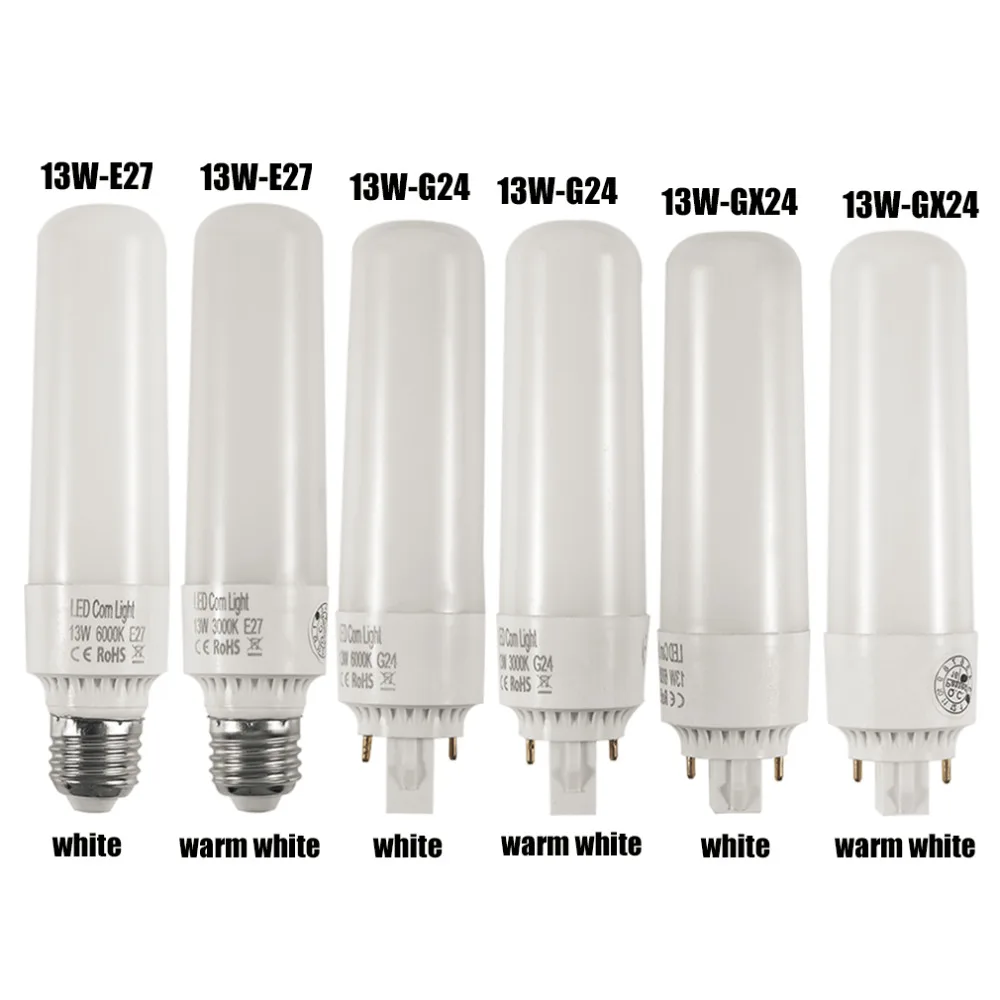 13W E27 G24 GX24 Spotlight Energy Saving Lamps LED Longlife Lamparas For Office Home Lighting Corn Bulb Lamp 220-240VAC
13W E27 G24 GX24 Spotlight Energy Saving Lamps LED Longlife Lamparas For Office Home Lighting Corn Bulb Lamp 220-240VAC
