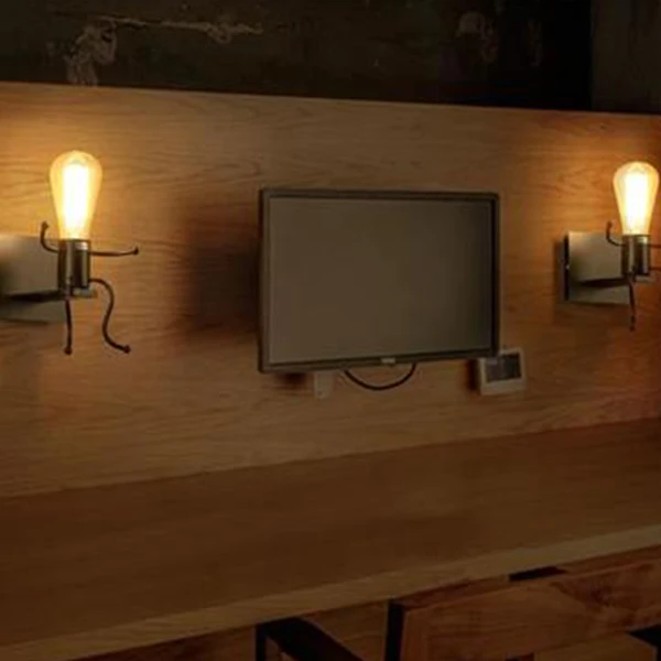 New Creative wall lamp E27 Man shape sconce Cute light Iron interior wall light for Bedroom Office Cafe Bar Hotel
New Creative wall lamp E27 Man shape sconce Cute light Iron interior wall light for Bedroom Office Cafe Bar Hotel