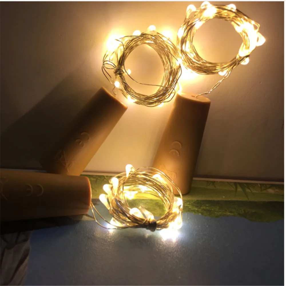 1m / 2m Silver Copper Wire LED String Light Bottle Stopper For Fairy Party Wedding Christmas Holiday Lighting Powered by Battery
1m / 2m Silver Copper Wire LED String Light Bottle Stopper For Fairy Party Wedding Christmas Holiday Lighting Powered by Battery