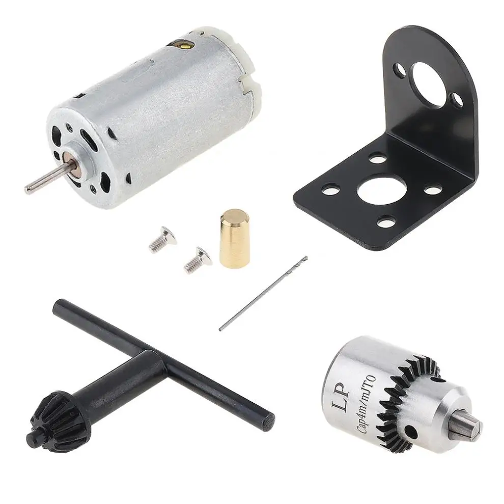 Black / Silver 395 Motor Bench Drill with 0.1-4mm JTO Chuck and Mounting Bracket Lathe Press Motor Tool Set
Black / Silver 395 Motor Bench Drill with 0.1-4mm JTO Chuck and Mounting Bracket Lathe Press Motor Tool Set