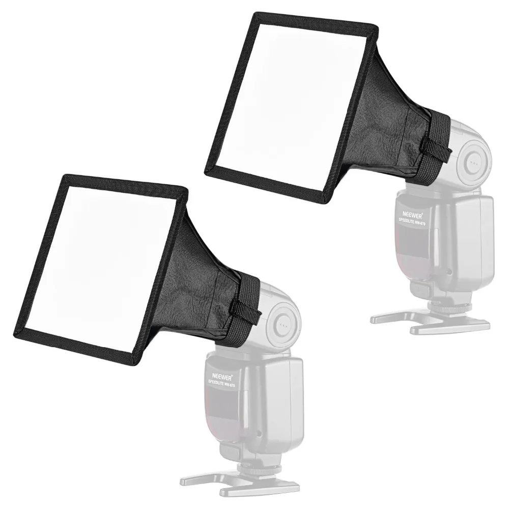 Neewer 2-Pack 6x5 inches/15x13 cm Speedlite Softbox Flashlight Diffuser Kit for Canon 580EX II 600EX-RT/YongNuo YN560 III
Neewer 2-Pack 6x5 inches/15x13 cm Speedlite Softbox Flashlight Diffuser Kit for Canon 580EX II 600EX-RT/YongNuo YN560 III