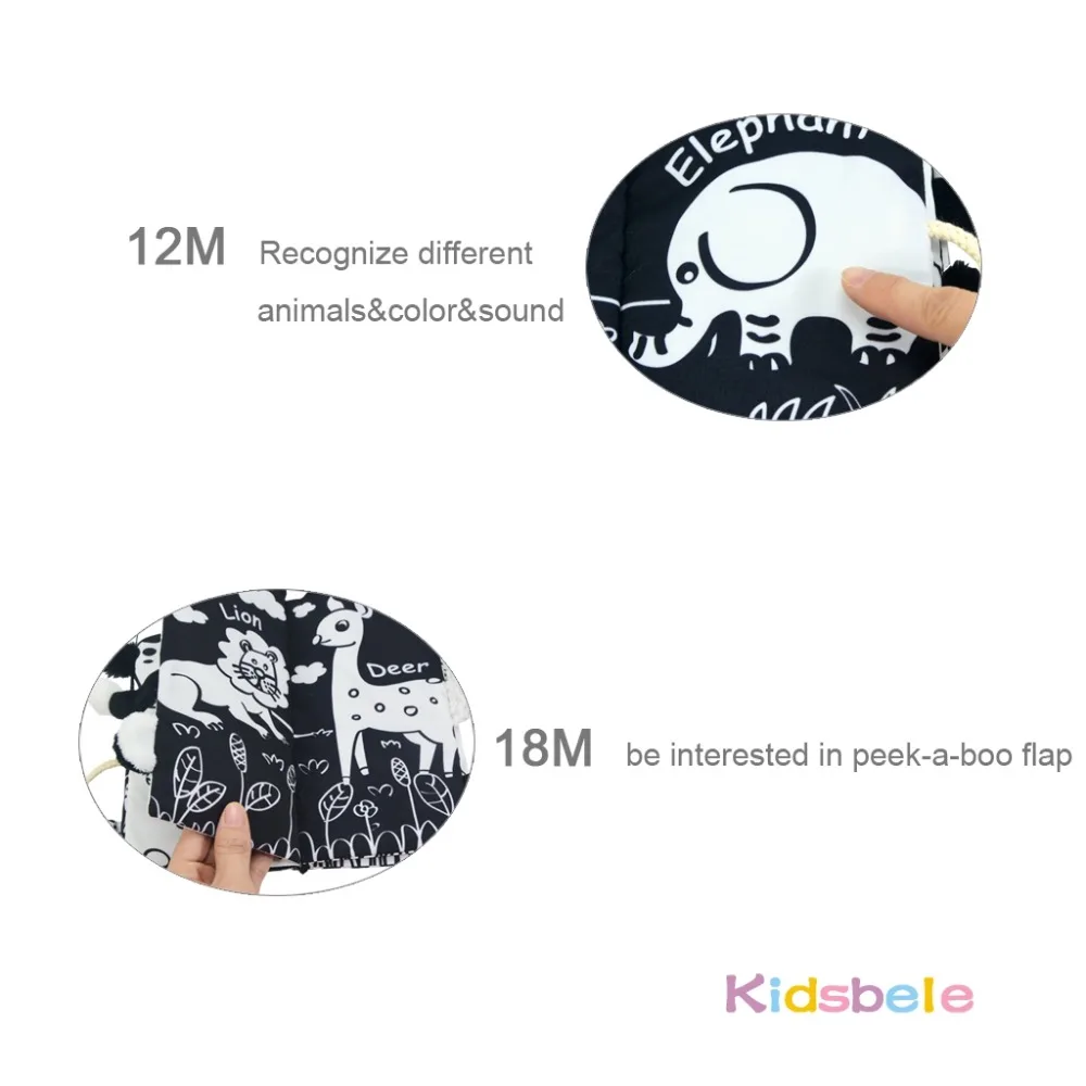 Soft Tails Animals Book Baby Toys Black White Early Learning Education Toys For Children Cloth Rustle Books For Infant
Soft Tails Animals Book Baby Toys Black White Early Learning Education Toys For Children Cloth Rustle Books For Infant