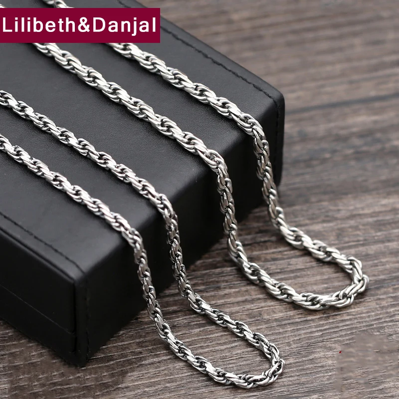 Men Women Necklace 100% Real 925 Sterling Silver Jewelry Vintage Rope chain Pendant Necklace Gift Women Fashion jewelry 2020 FN4
Men Women Necklace 100% Real 925 Sterling Silver Jewelry Vintage Rope chain Pendant Necklace Gift Women Fashion jewelry 2020 FN4