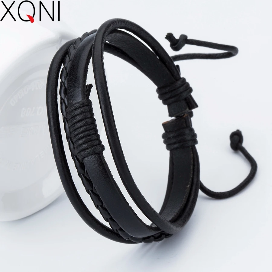 XQNI Fashion Charm Leather Men Women Bracelets Popular Alloy Bangle DIY Handmade Cross Black Bracelets For Birthday Jewelry Gift
XQNI Fashion Charm Leather Men Women Bracelets Popular Alloy Bangle DIY Handmade Cross Black Bracelets For Birthday Jewelry Gift