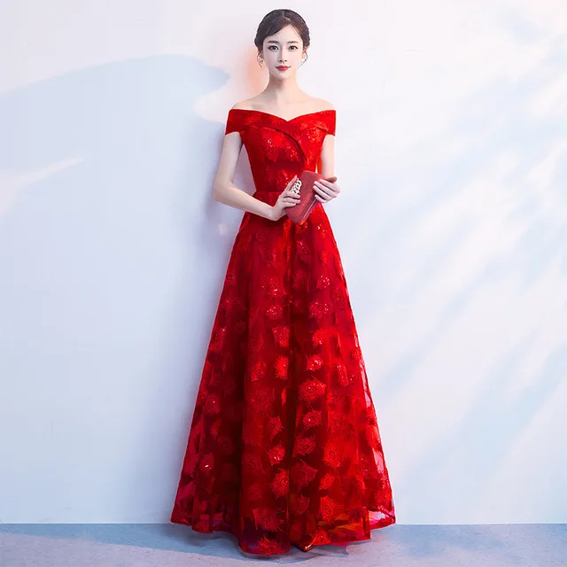 Hanfu Bride Dress Cheongsam Oriental Womens Wedding Slash Neck Party Qipao Chinese Style Elegant Long Robe Clothes Vestido
Hanfu Bride Dress Cheongsam Oriental Womens Wedding Slash Neck Party Qipao Chinese Style Elegant Long Robe Clothes Vestido
