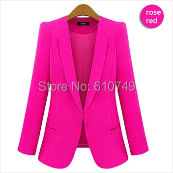 Hot sale Women's Fashion Basic Jacket Tunic 5 Colors Cardigan One Button coat Top Quality Brand Style outwear
Hot sale Women's Fashion Basic Jacket Tunic 5 Colors Cardigan One Button coat Top Quality Brand Style outwear