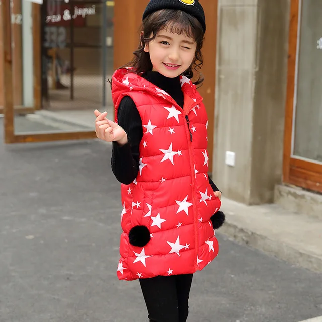 Children Clothes Winter Outerwear & Coats Thick baby girls Fashion Star Vest Broadcloth With hat 4-12 years Children's Clothes
Children Clothes Winter Outerwear & Coats Thick baby girls Fashion Star Vest Broadcloth With hat 4-12 years Children's Clothes