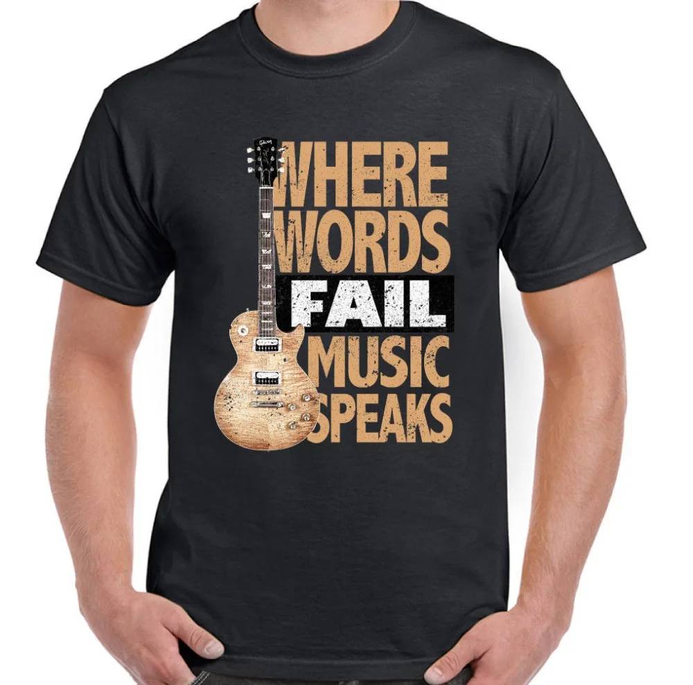 Music Speaks Mens Funny Guitar T-Shirt Acoustic Electric Bass Rock N Roll 2019 New Summer Men Fashion Top Tee 100% Cotton Shirts
Music Speaks Mens Funny Guitar T-Shirt Acoustic Electric Bass Rock N Roll 2019 New Summer Men Fashion Top Tee 100% Cotton Shirts