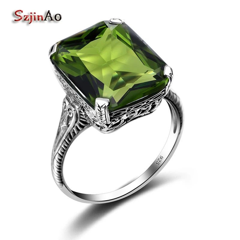 Szjinao 2.3ct Casual Olivine Vintage Women's Ring 925 Sterling Silver Green Party 2016 New Brand Fine Jewelry Christmas Gifts
Szjinao 2.3ct Casual Olivine Vintage Women's Ring 925 Sterling Silver Green Party 2016 New Brand Fine Jewelry Christmas Gifts