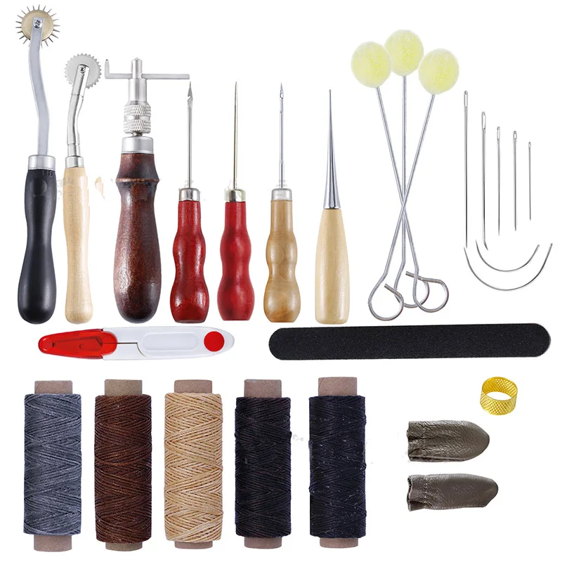 27 Pcs/set Leather Craft Tools Kit Hand Sewing Stitching Punch Carving Work Awl Leathercraft Accessories For Personalizing
27 Pcs/set Leather Craft Tools Kit Hand Sewing Stitching Punch Carving Work Awl Leathercraft Accessories For Personalizing