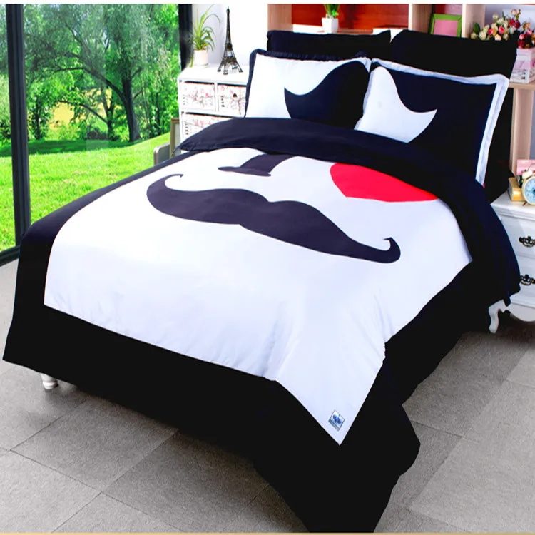 Free shipping! Black and white Mustache bedding ,Designer Funky Mustache Duvet Cover Set,twin/full/queen size bedding sheets
Free shipping! Black and white Mustache bedding ,Designer Funky Mustache Duvet Cover Set,twin/full/queen size bedding sheets