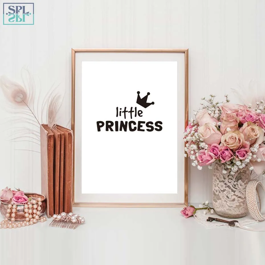 SPLSPL маленькая принцесса девушки принты для детской картины холст стены