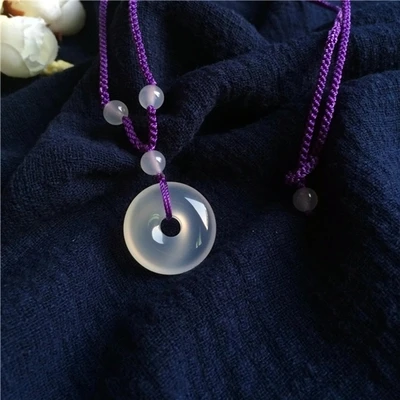 Natural JADESt pendant, carved white donut pendant necklace, exquisite female jewelry, lovely children's gift
Natural JADESt pendant, carved white donut pendant necklace, exquisite female jewelry, lovely children's gift