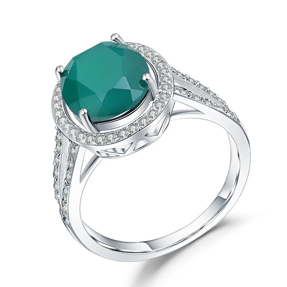 GEM'S BALLET Natural Oval Green Agate Gemstone Ring Solid 925 Sterling Silver Wedding Anniversary Rings Fine Jewelry For Women
GEM'S BALLET Natural Oval Green Agate Gemstone Ring Solid 925 Sterling Silver Wedding Anniversary Rings Fine Jewelry For Women