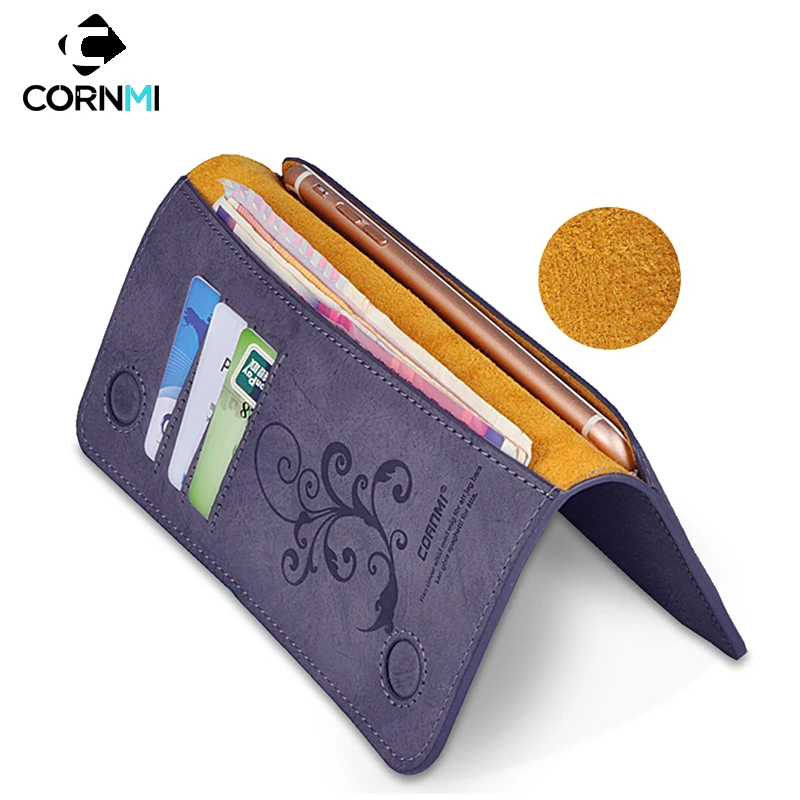 Универсальный кожаный чехол для iPhone 6 Plus 7 8 Samsung S7 Edge S6 S5 Xiaomi Huawei Wallet 0