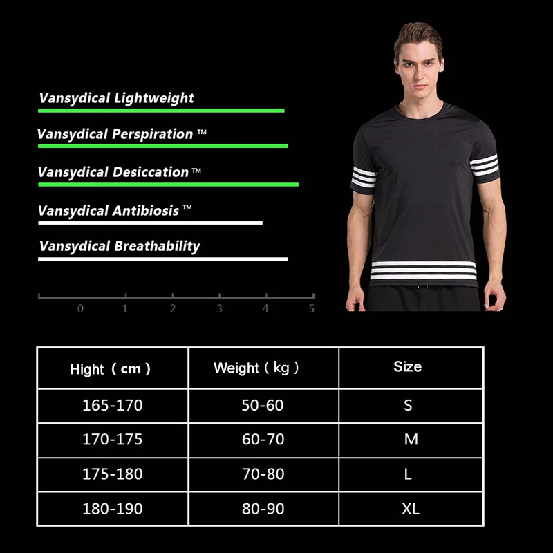 Vansydical Sports Shirt Men's Basketball Training Clothes Fitness Running Quick Drying T-Shirt Elastic Compression Clothing
Vansydical Sports Shirt Men's Basketball Training Clothes Fitness Running Quick Drying T-Shirt Elastic Compression Clothing