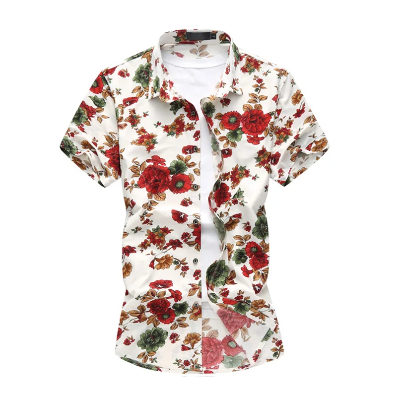 2019 New Summer Mens Short Sleeve Beach Hawaiian Shirts Cotton Casual Floral Shirts Plus Size 3XL 4XL 5XL 6XL Men's Tops Clothes
2019 New Summer Mens Short Sleeve Beach Hawaiian Shirts Cotton Casual Floral Shirts Plus Size 3XL 4XL 5XL 6XL Men's Tops Clothes