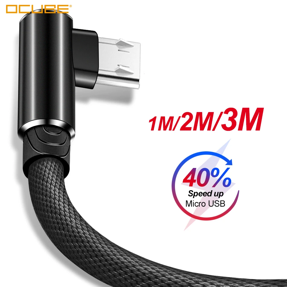 Ocube Micro Usb Cable 90 Degree Usb Cable 1m 2m 3m For Samsung S7 S6 2.4a Fast Charging For Huawei Xiaomi Redmi 7 Tablet Cables
Ocube Micro Usb Cable 90 Degree Usb Cable 1m 2m 3m For Samsung S7 S6 2.4a Fast Charging For Huawei Xiaomi Redmi 7 Tablet Cables