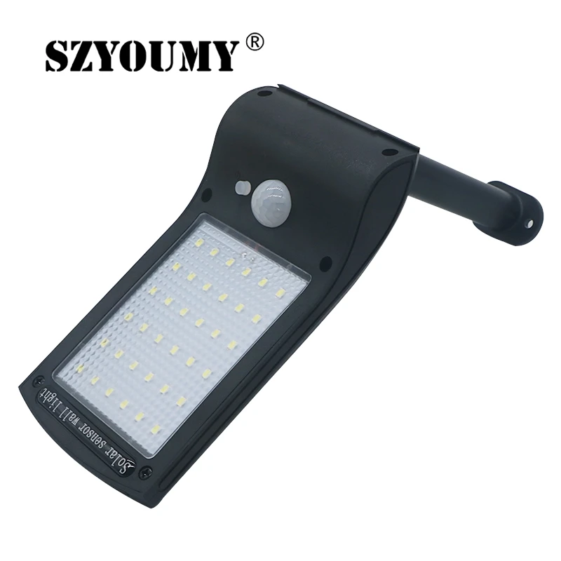 SZYOUMY 36 Led датчик движения солнечные огни регулируемая безопасность