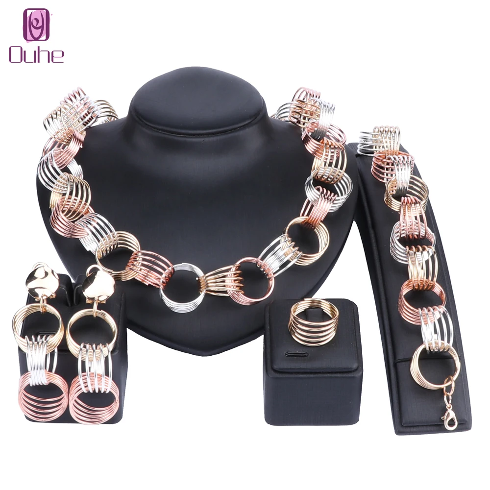 Fashion Dubai Jewelry Sets Bridal Gift Nigerian Wedding Accessories Big African Gold Color Jewelry Set Wholesale Design
Fashion Dubai Jewelry Sets Bridal Gift Nigerian Wedding Accessories Big African Gold Color Jewelry Set Wholesale Design