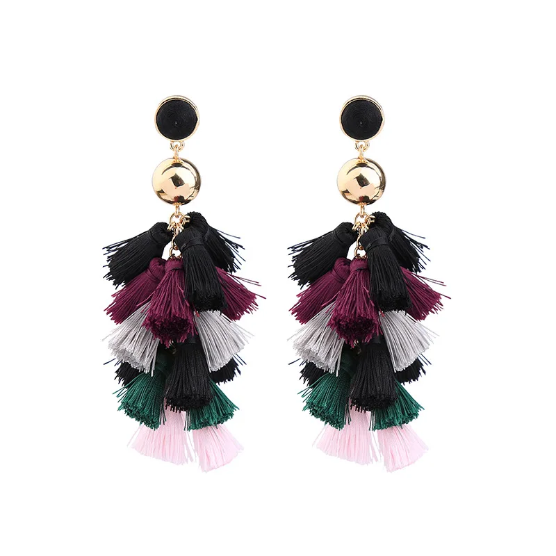 ZWPON New Layered Mini Tassel Cluster Long Earrings for Women Fashion Mixed Colors Tassel Earrings 2019 Jewelry Wholesale
ZWPON New Layered Mini Tassel Cluster Long Earrings for Women Fashion Mixed Colors Tassel Earrings 2019 Jewelry Wholesale
