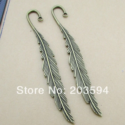 Wholesale 10Pcs /Lots Antique Bronze Feather Bookmark Metal Bookmark with loop 122mm
Wholesale 10Pcs /Lots Antique Bronze Feather Bookmark Metal Bookmark with loop 122mm