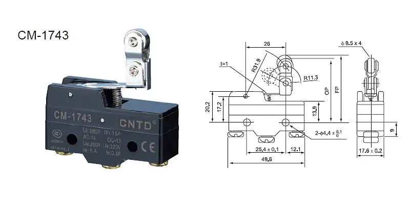 (10 pieces/lot) CM-1743 micro switch with high quality