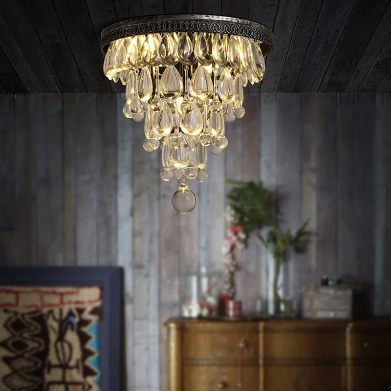 Loft Industrial European retro metal crystal Ceiling Lights E14 Plafonnier LED Lamp Fixture Luminaire For Living Room bedroom
Loft Industrial European retro metal crystal Ceiling Lights E14 Plafonnier LED Lamp Fixture Luminaire For Living Room bedroom
