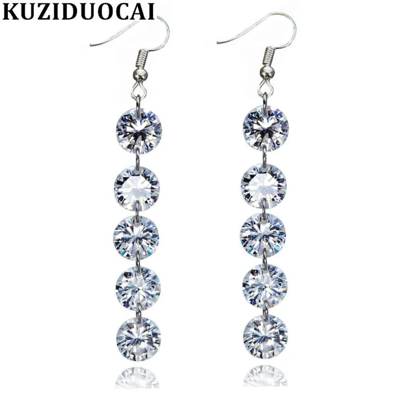 Kuziduocai New Fashion Jewelry 925 Sterling Silver Zircon Dazzling Tassel Long Earrings For Women Pendientes Brincos E-376
Kuziduocai New Fashion Jewelry 925 Sterling Silver Zircon Dazzling Tassel Long Earrings For Women Pendientes Brincos E-376