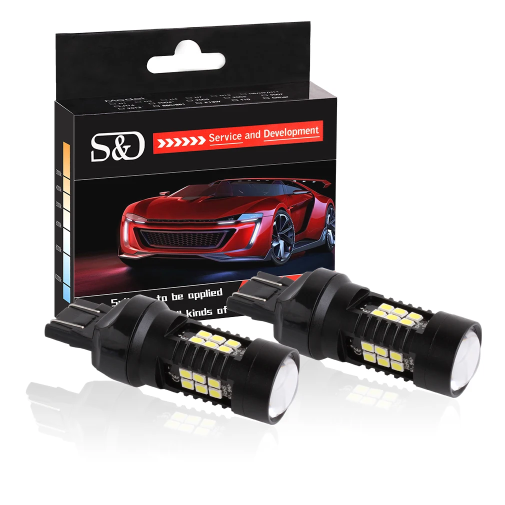 2pcs 1200Lm T20 W21W LED W21/5W LED 7440 7443 LED Bulb White Red Amber Car Brake Reverse Parking Light 12V Lamp Turn Signal
2pcs 1200Lm T20 W21W LED W21/5W LED 7440 7443 LED Bulb White Red Amber Car Brake Reverse Parking Light 12V Lamp Turn Signal