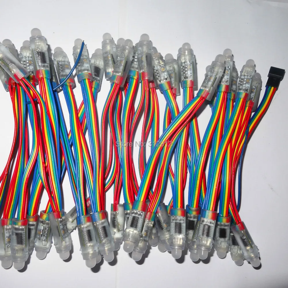 Пиксельный модуль IP68 DC5V 12 мм WS2801, полноцветный; 50 шт. струны; С цветным проводом, фонарь
Пиксельный модуль IP68 DC5V 12 мм WS2801, полноцветный; 50 шт. струны; С цветным проводом, фонарь