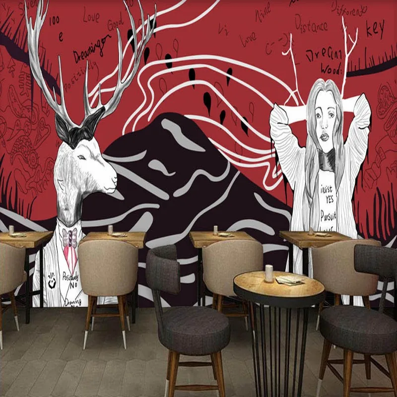 Custom mural hand painted mural restaurant wallpaper custom bedroom elk clothing store coffee shop wallpaper
Custom mural hand painted mural restaurant wallpaper custom bedroom elk clothing store coffee shop wallpaper