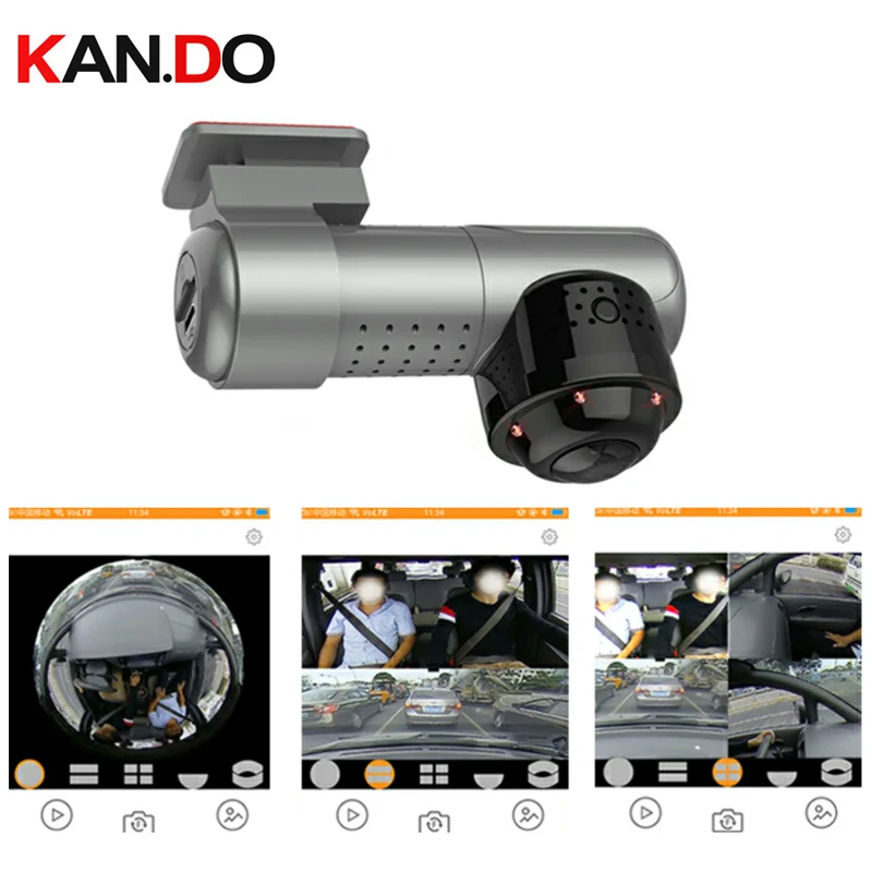 

2160Pixel Car DVR Camera Parking Monitor 360 Degree View Panoramic Vehicle CAM 360° for Taxi Drive Dash Recorder VR