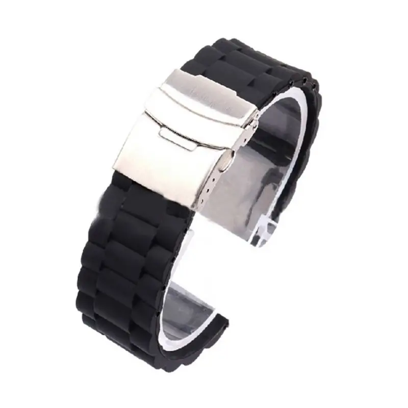 Double Click Butterfly Buckle Silicone Watchbands Watch Automatic Push Button Fold Deployment Clasp Strap Buckle Watch Band
Double Click Butterfly Buckle Silicone Watchbands Watch Automatic Push Button Fold Deployment Clasp Strap Buckle Watch Band