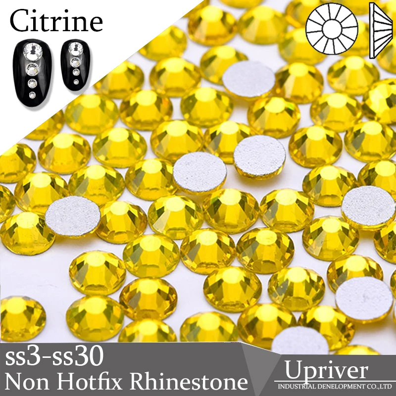 Upriver All Sizes ss3 - ss30 Citrine Nail Art Rhinestones Flatback Non Hotfix Rhinestones for DIY Nails Decoration
Upriver All Sizes ss3 - ss30 Citrine Nail Art Rhinestones Flatback Non Hotfix Rhinestones for DIY Nails Decoration